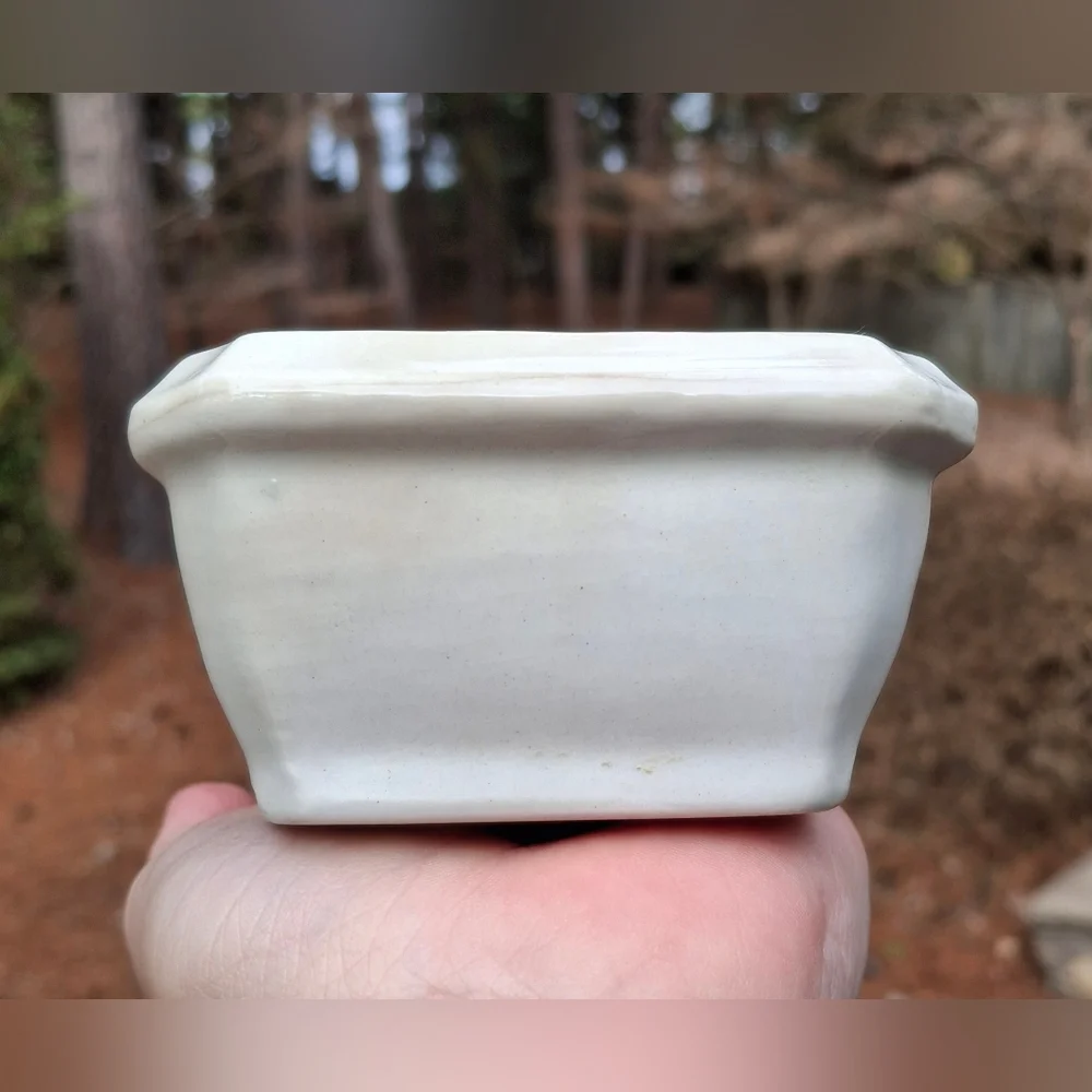 Antique 1892-1910 D.E. McNicol Pottery Co. White Ironstone Soap Box Soap Dish
